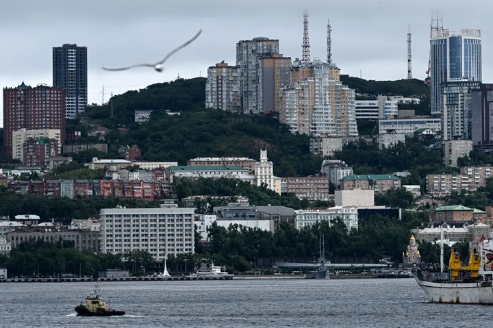 A general view of the city of Vladivostok