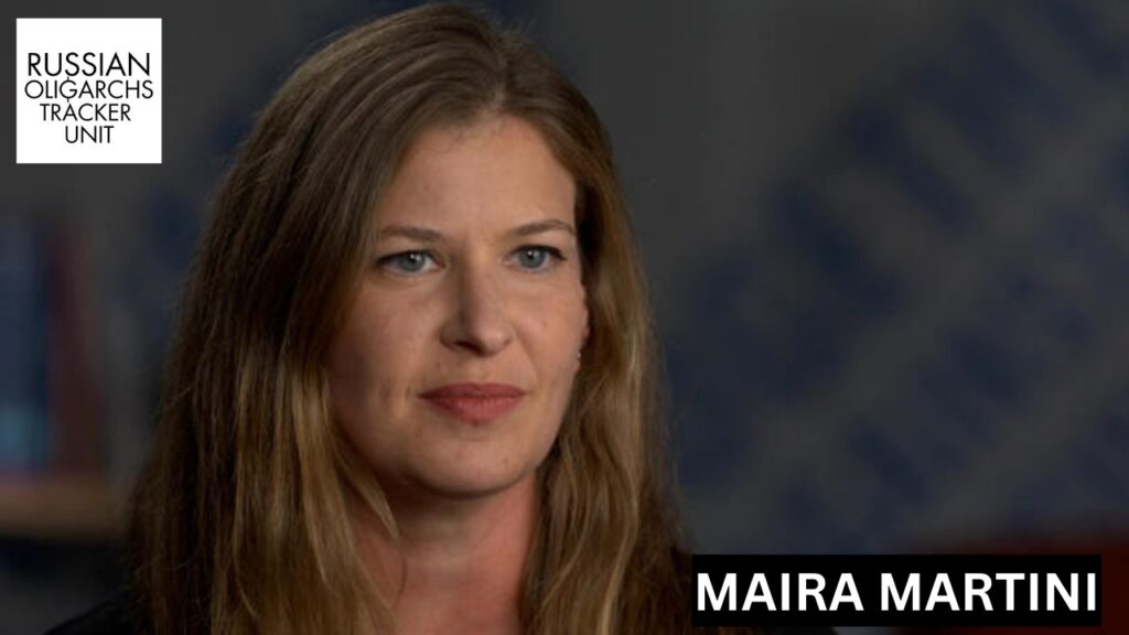 Maira Martini, an analyst for Transparency International
