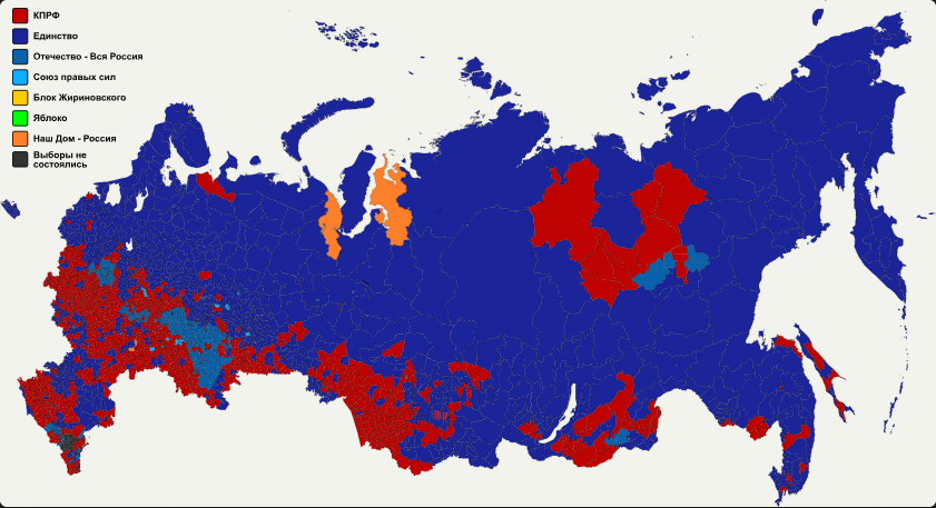 Election to the State Duma of Russia in 1995 and 1999