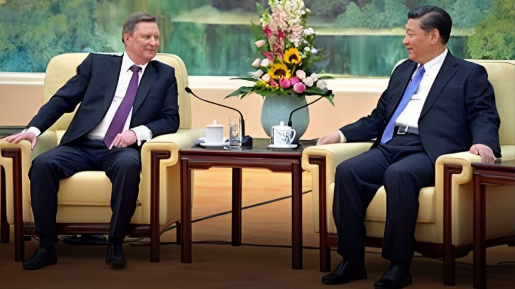 Russian oligarch and bureaucrat Sergei Borisovich Ivanov  XI Jinping
