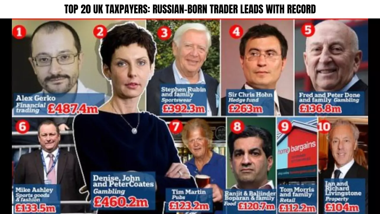 Top 20 UK Taxpayers: Russian-Born Trader Leads with Record